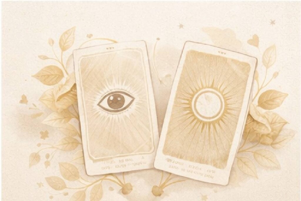 tirage de cartes lors d’une consultation de voyance et guidance