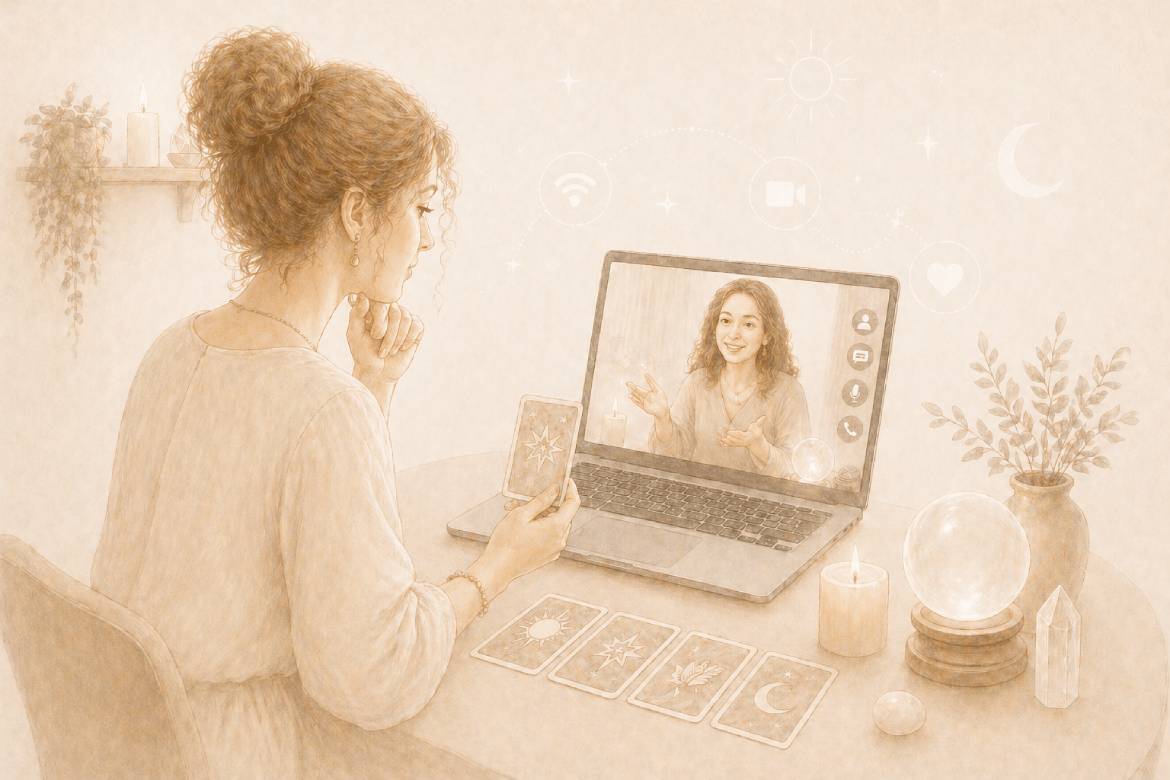 Consultation de voyance à distance et en ligne par visio avec cartes